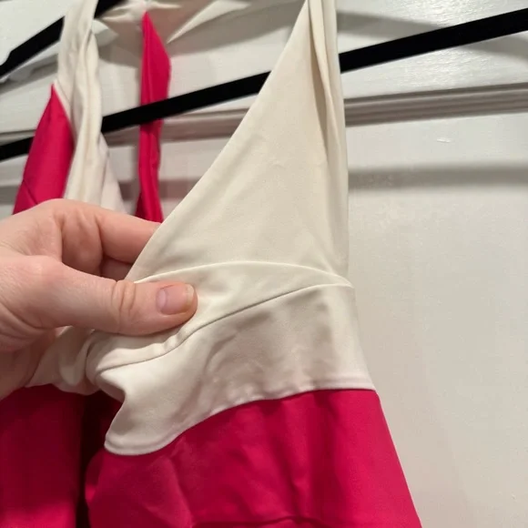 Summersalt Sidestroke One Piece Swimsuit 8 Pink Red Colorblock Vacation Summer - Picture 11 of 13